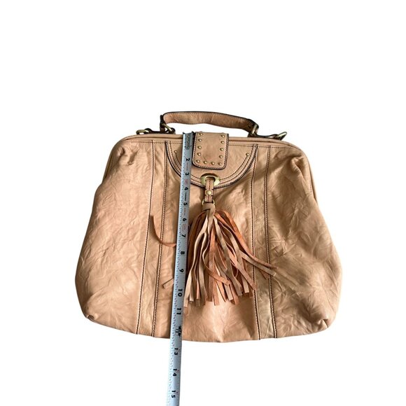 STEVEN Steve Madden Peach Beige Satchel Handbag - Picture 7 of 11